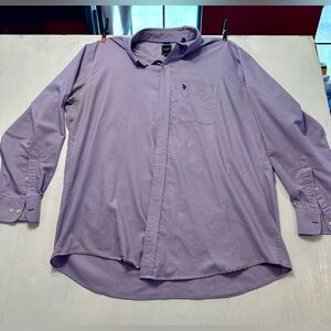 U.S. Polo Assn. Wrinkle-Free Button Down Shirt Men’s XL Purple 17 34/35
